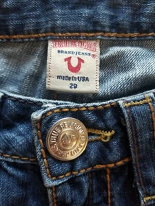 True Religion Brand Jeans Joey Big T Blue Jean 100% Cotton Bootcut Size 29 x 31 - Picture 1 of 12