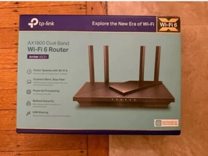Router inalámbrico de Internet de doble banda TP-Link AX1800 WiFi 6 V4 (Archer AX21) - Imagen 1 de 1