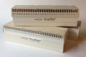 VINTAGE! LOT OF 3 (THREE) SAWYERS EASY-EDIT SLIDE TRAYS -MADE IN THE USA