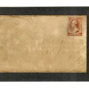 ENTIRE #210 pmk 4-8-1896 Target Cancel - Receiving Pmk. Saint Johnsville, NY. - Picture 1 of 4