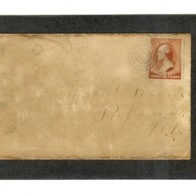 ENTIRE #210 pmk 4-8-1896  Target Cancel  - Receiving Pmk. Saint Johnsville, NY.  - Image 1 of 4