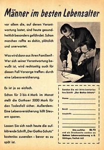 3w6440/ Alte Reklame von 1959 – Gothaer Lebensversicherung a.G. - Picture 1 of 1