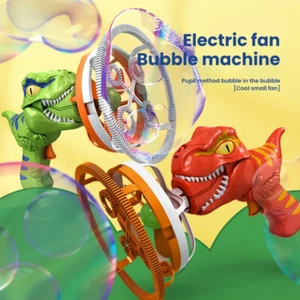 Fan Dinosaur Bubble Machine Bubble Blowing Toy Children's Handheld Bubble Machin - Picture 1 of 10