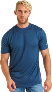 Merino.Tech 100% Merino Wool Lightweight Base Layer Undershirt - Blue - Large - Picture 1 of 3