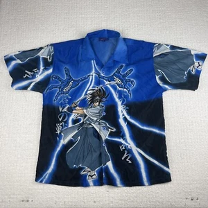 Vintage Y2K Samurai Shodown Seishiro Kuki AOP Shirt Size L Million Guy Rare - Foto 1 di 18