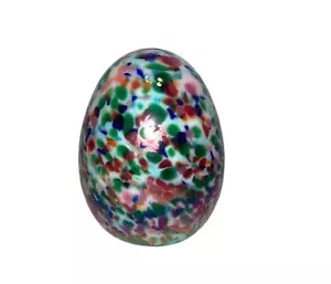 Gibson Art Glass Paper Weight, Vintage Signed Art Glass, Gibson Confetti Art Gla - Picture 1 of 7