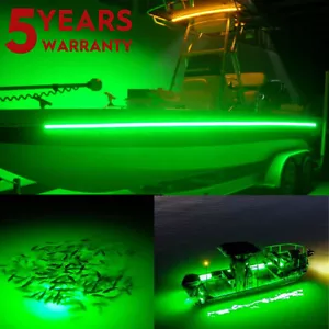 5M LED Schwarzlicht, Nacht Angeln Lichter, 12V Grün LED Bootslicht, Barsch Crappie - Bild 1 von 17