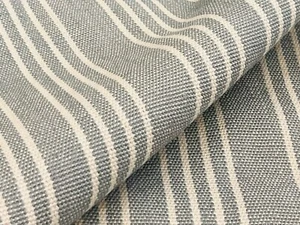 Classic Cloth Handwoven Jute Stripe Fabric Catalina Soft Chambray 1.85yd 1277/08 - Picture 1 of 3
