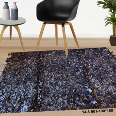 Luxury Leather Shag Rug - Modern Fluffy & Anti-Slip Area Carpet(Online AU)14-8 - Image 1 of 4