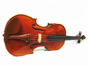 VIOLA AVANZATA MISURA 16,5", CORDE DOMINANTI + PONTE DESPAIU, RETRO UNICO PEZZO - Foto 1 di 10