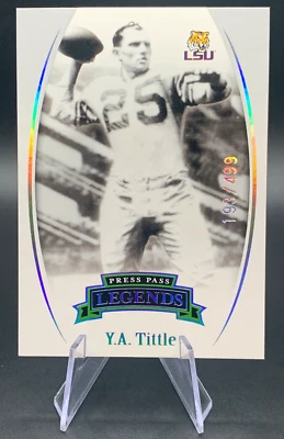 2007 Y.A. Tittle /499 Press Pass Legends Silver #S-77 | LSU & Colts & 49ers - Image 1 of 2