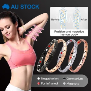 Pure Copper Magnetic Bracelet Arthritis Pain Relief Bangle Healing Therapy Gift - Picture 1 of 21
