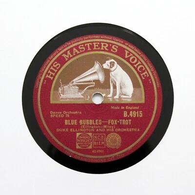 DUKE ELLINGTON & HIS COTTON CLUB ORCHESTRA "Blue Bubbles" (E+) HMV B-4915 [78] - Image 1 of 2