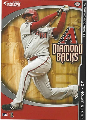 JUSTIN UPTON FATHEAD TRADEABLES ARIZONA DIAMONDBACKS REMOVABLE STICKER 2009 #51 - Image 1 of 4