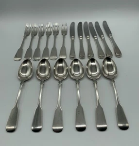 Robbe & Berking 150er Spatenform Spaten Speise- Tafel- Menübesteck 18 Teile 6 P. - Bild 1 von 19