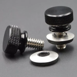 2X CNC Rear Fender Luggage Rack Seat Bolt Washer fit Most Harley Motorcycle - Picture 1 of 5