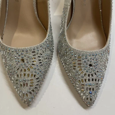 Lauren Lorraine Rachel Silver Sparkle Pumps Heels Women’s Size 8 NIB - Image 1 of 4