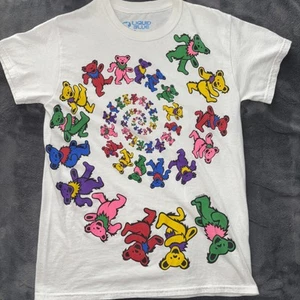 Liquid Blue Greatful Dead Bear T Shirt Small White - Picture 1 of 11