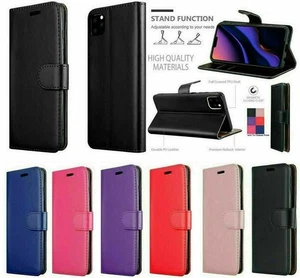 Hülle für iPhone 14 13 12 11 8 7 6 Plus Pro Max XR X/XS Leder Flip Geldbörse Cover - Bild 1 von 8