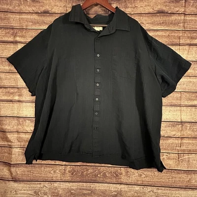 De Colección Island Passport-Camisa Con Botones Manga Corta Para Hombre-3XL-Negro Resort Informal Foto 1 de 4