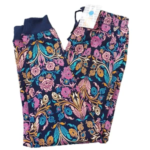 Pantalone LuLaRoe XS Jax Joggers con coulisse multicolore astratto floreale NUOVO! - Nuovo con etichetta - Foto 1 di 6