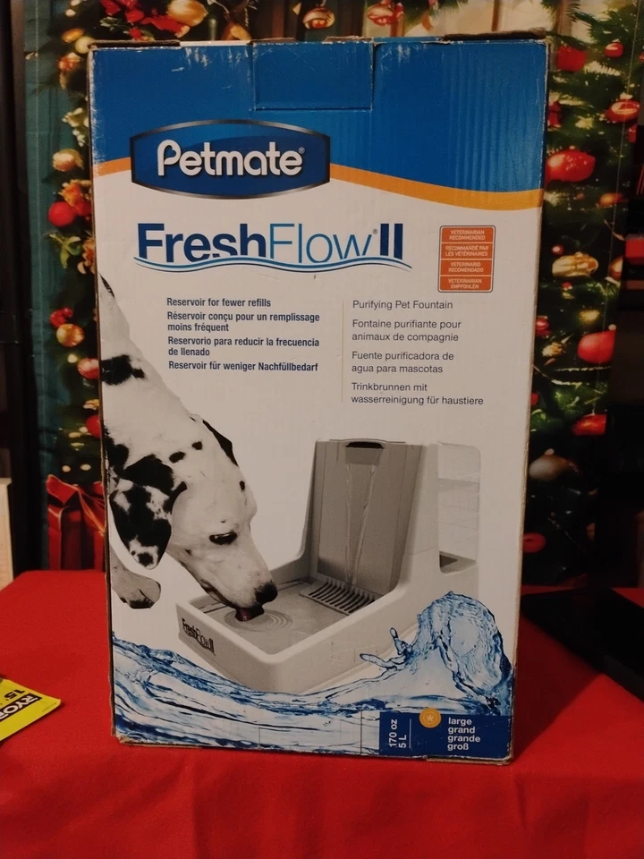 Petmate Fresh Flow II 170 унций очищающий воду ветеринар фонтан для домашних животных 24819 напиток для собак - Изображение 1 из 4