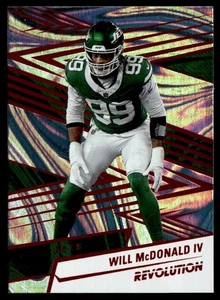 2025 Panini Revolution Red Swirl Will McDonald IV New York Jets #143 - Picture 1 of 2