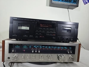 YAMAHA KX-W492 DOUBLE CASSETTE DECK PROFESSIONALLY SERVICED VIDEO INCLUDED  - Picture 1 of 12