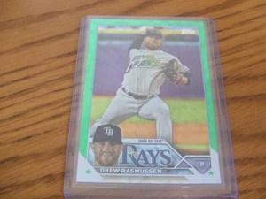 2023 Topps Green Foil #449 Drew Rasmussen TAMPA BAY RAYS 395/499 - Bild 1 von 2