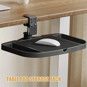 Height Adjustable Side Desk Mount Organizer Rotating Mouse Pad Rack - Picture 1 of 9