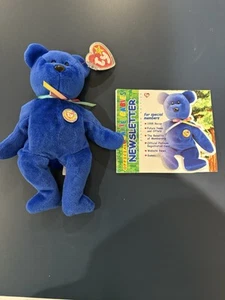 Ty Beanie Baby 1998 oficial Club Bear - Clubby y boletín - Envío gratuito - Imagen 1 de 8