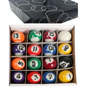 Billiard Balls Set 1" Pool Table Balls Marble-Swirl f/ Replacement 16 Resin Ball - Picture 1 of 10