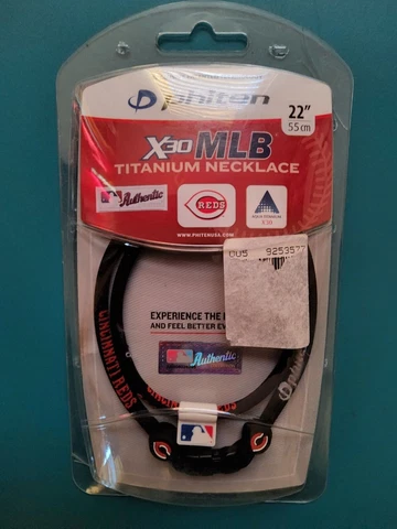 Phiten X30 MLB TITANIUM NECLACE CINCINATI REDS 22"  55cm MLB Authentic Cover