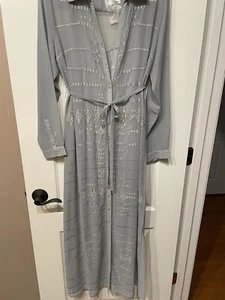 New Soft Surroundings Ibiza & Slip Maxi Dress Sage Grey Sz M - Picture 1 of 6