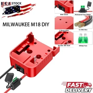 DIY Power Wheels Adapter Connect Fuse Fit For Milwaukee M18 18V Battery Dock USA - Picture 1 of 13