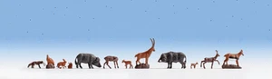 1/87 H0 NOCH 15745 - 12 Assorted Forest Animals - Pre Painted Figures - Picture 1 of 1