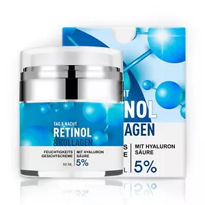 Retinol Creme Anti-Falten Anti-Aging mit Hyaluronsäure Kollagen Aloe Vera - Bild 1 von 9