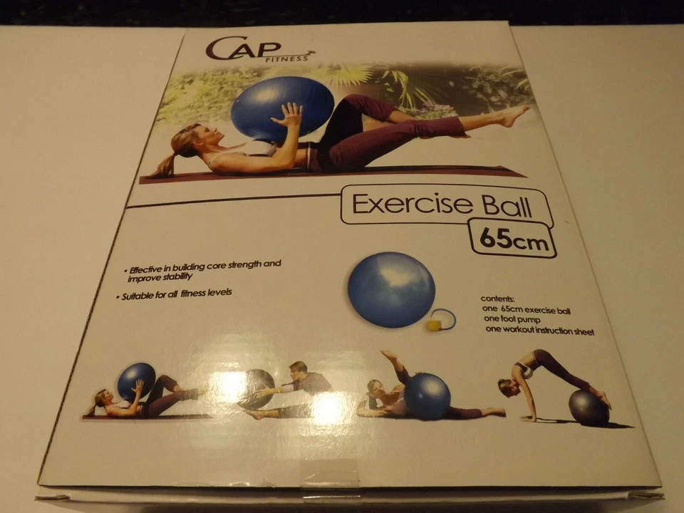 New Cap Fitness Exercise Ball 65cm with Foot Pump - Image 1 of 1