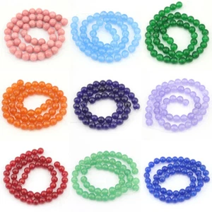 Wholesale Real Multi-Color 4-14mm Jade Round Gemstone Loose Beads 15'' Strand AA - Picture 1 of 28