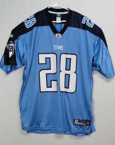Reebok On Field NFL Tennessee Titans Jersey Chris Johnson #28 Football Mens XXL Cover