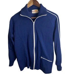 Vintage 60’s Racqueter Dunlap Men’s Track Tennis Jacket Size Small - Picture 1 of 5