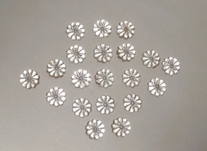 20 Antique Crystal/Glass Rosettes ~ Chandelier Restoration ~ 1” Flower - Picture 1 of 4
