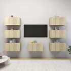 7x TV Cabinets Engineered Wood Living Room Furniture Multi Colours vidaXL