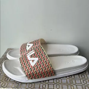 Fila White Slip On Slides Women's size 11 - Picture 1 of 5