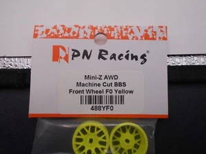 PN Racing Wheels 488YF0 Machine Cut BBS AWD Yellow Mini Z Atomic GL Racing - Picture 1 of 2