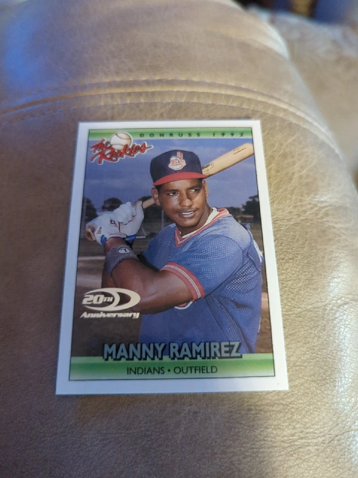 2001 Donruss Manny Ramirez The Rookies 20th Anniversary #RR39  /1992 (Indians) - Image 1 of 2