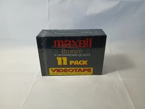 Maxell Bronze T-120 Standard Quality Individually VHS Tapes 11 Pack Sealed G46 - Picture 1 of 4