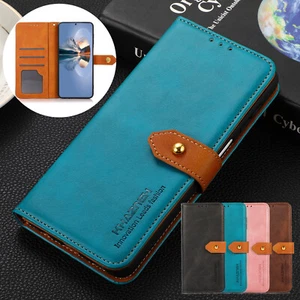For iPhone 15 14 13 Pro Max 12 11 XR XS 8 7+ Leather Credit Card Slot Case Cover - Picture 1 of 47