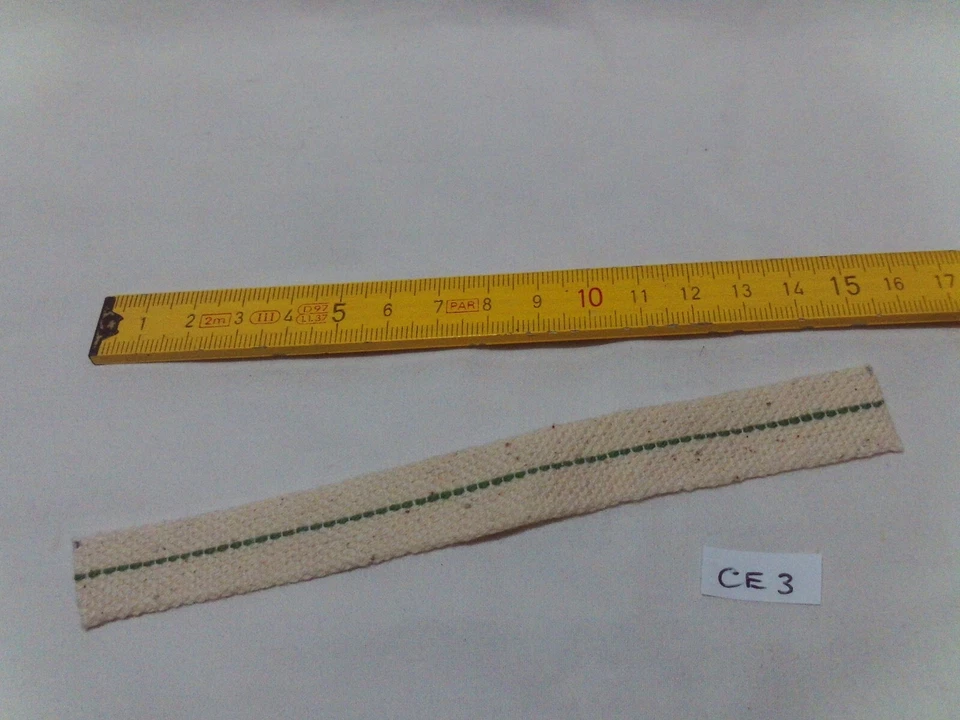 Mèche plate pour lampe tempête ou pétrole  17 x 150 mm en coton (CE3) - Photo 1/1