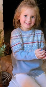 VIGNETTE  Ginny Sweater - Blue/Red - NWT Girls 3 - Picture 1 of 3